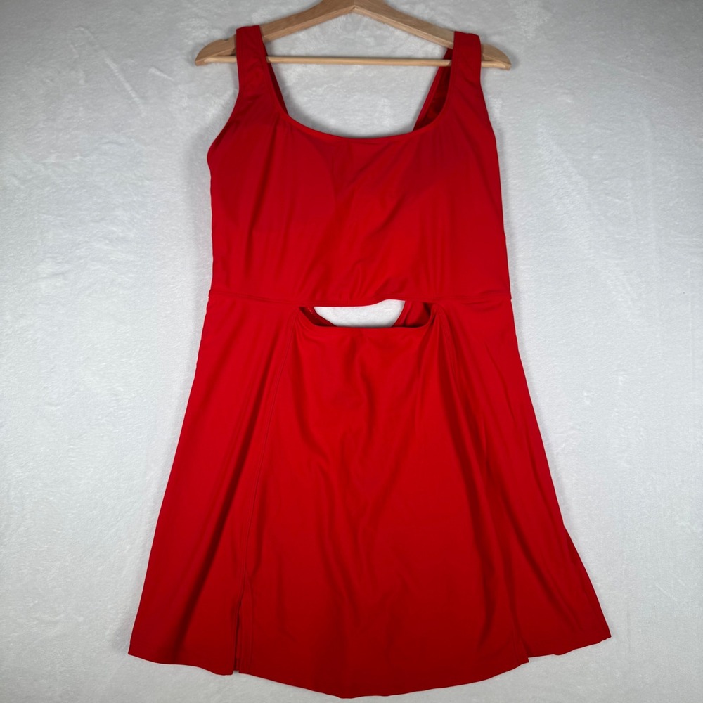 White Birch Red Cutout Athletic Dress w Shorts‎ Tag 3X Fits XL | D90514P - Picture 2 of 8